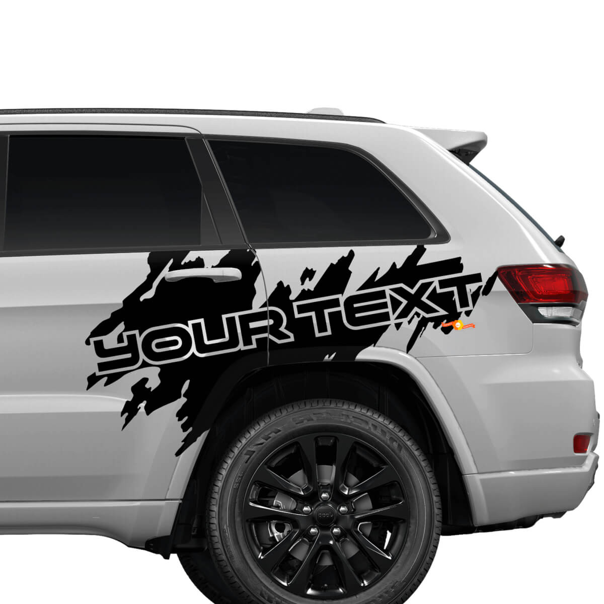 Autocollant vinyle graphique personnalisé éclaboussures splash porte arrière latérale pour Jeep Cherokee Trailhawk