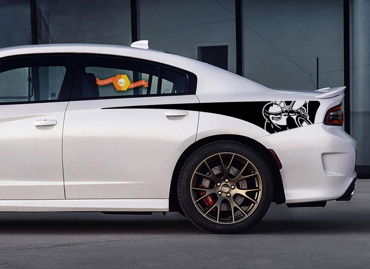 Ensemble d'autocollants vinyle bandes arrière Scat Pack pour Dodge Charger 2015-2020
