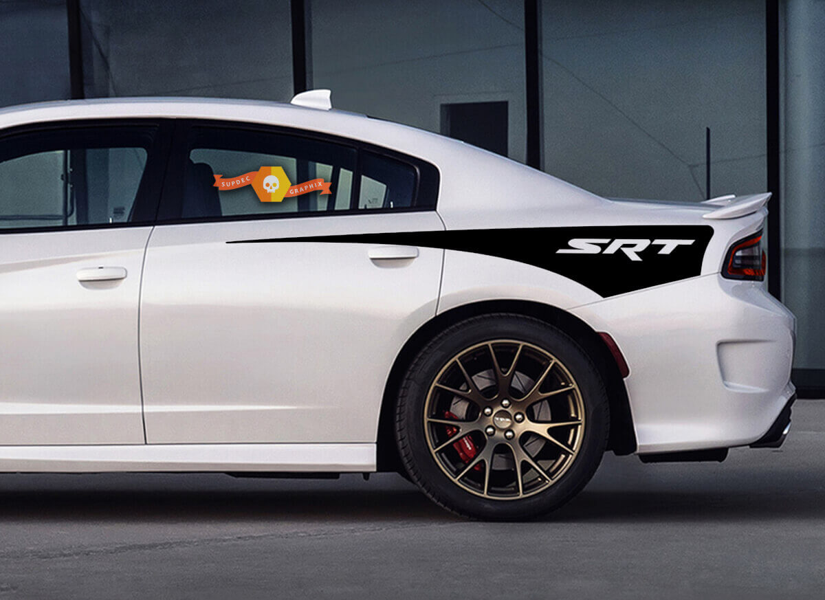 Paire de bandes latérales arrière 2 pour Dodge Charger 2015-2020