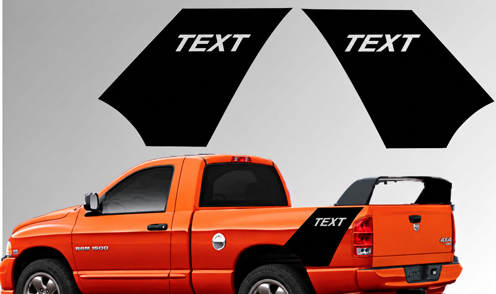 TEXT Autocollant Vinyle Panneaux d'Art arrière de la Caisse pour Dodge Ram 1500