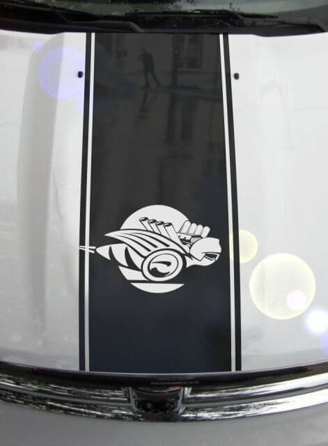 Ram Truck 1500 2500 3500 Bee Hood Stripes Vinyl Sticker Graphic DH-006A