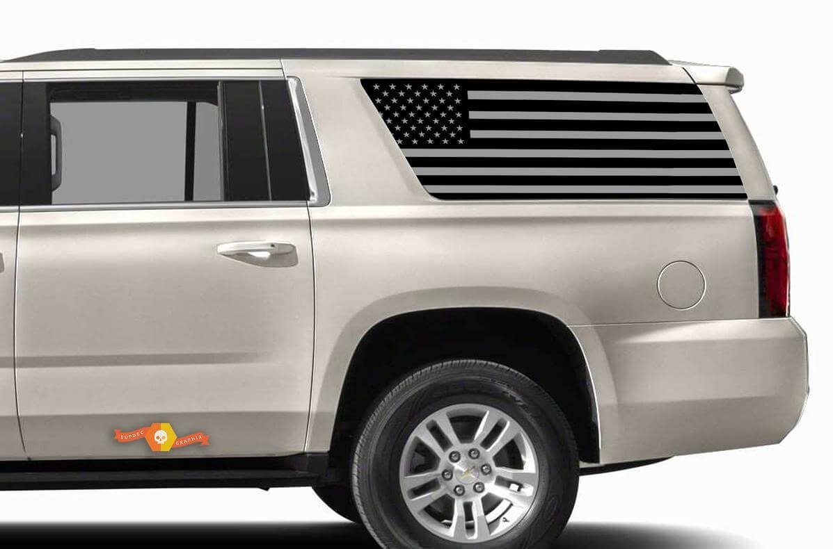 Autocollants drapeau américain Chevy Suburban - Autocollants vinyle GMC Denali Yukon Z71 XL
