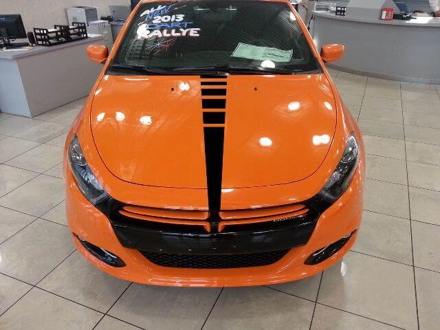 Autocollant bande capot stroboscopique 2 pour Dodge Dart 2013-2017