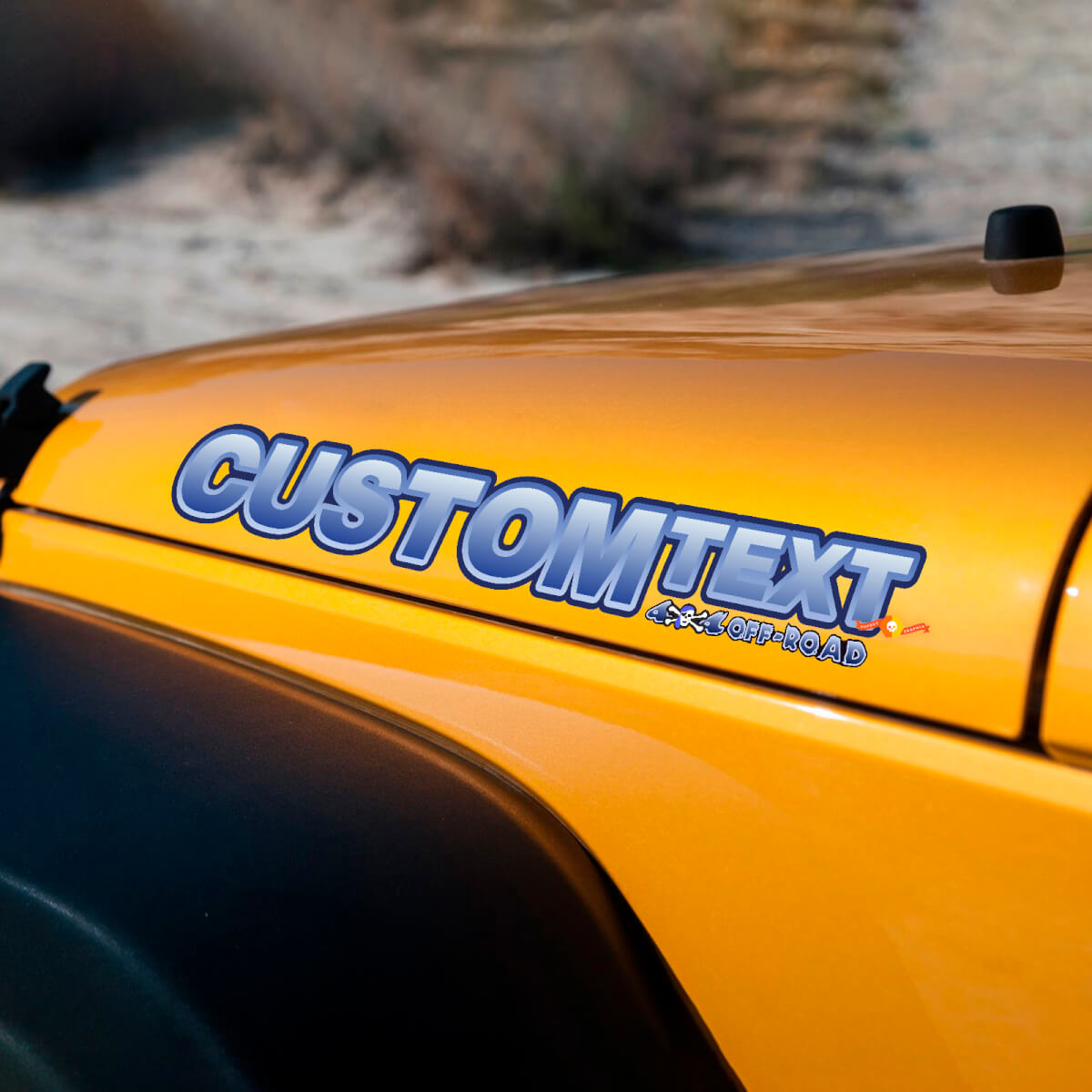 Lettrage 4x4 Hors Route Style Pirate Autocollants Vinyle Capot pour Jeep Wrangler