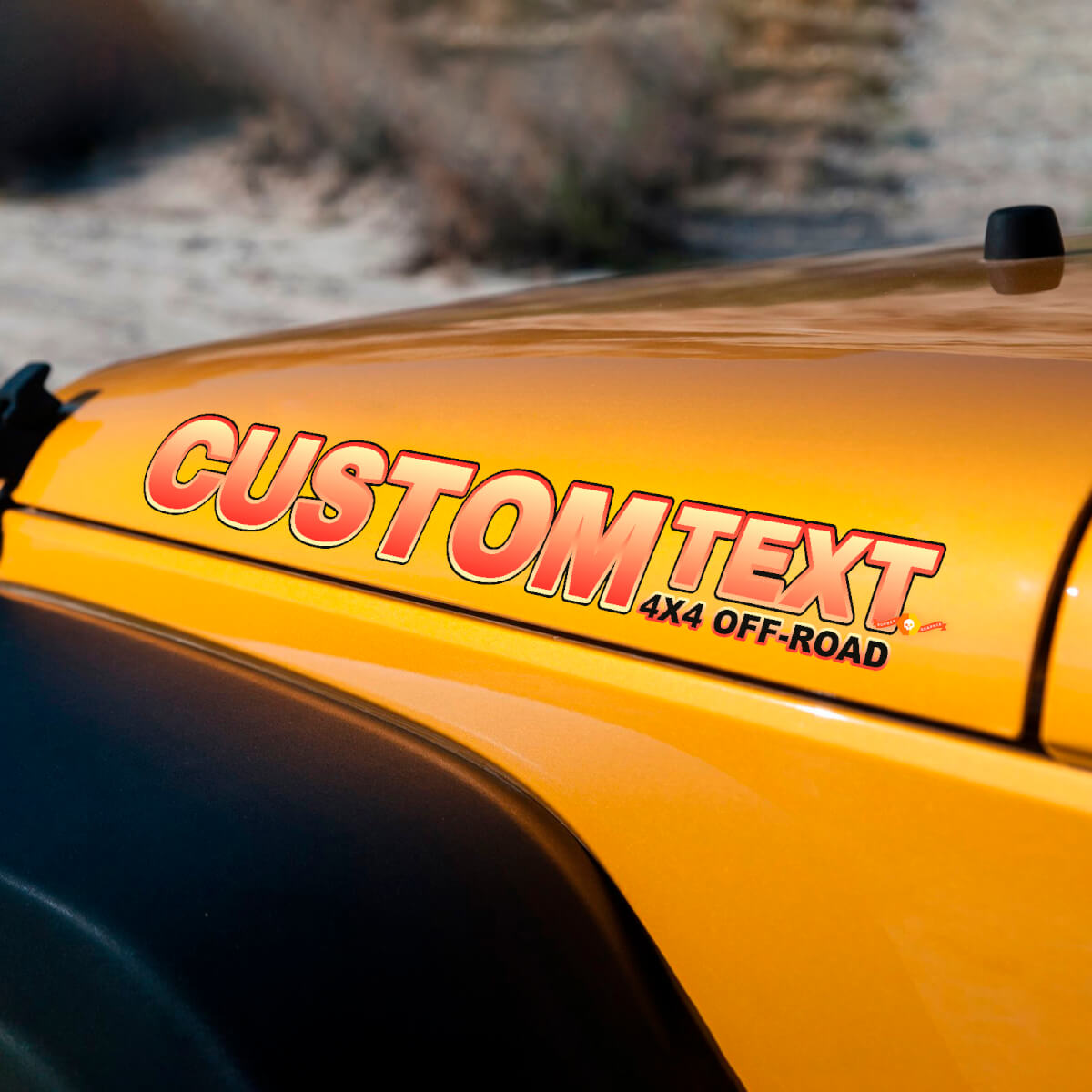 Autocollants en vinyle lettrage 4x4 Off Road pour capot Jeep Wrangler