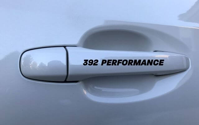 Autocollants en vinyle 392 Performance pour poignées de porte Dodge Challenger