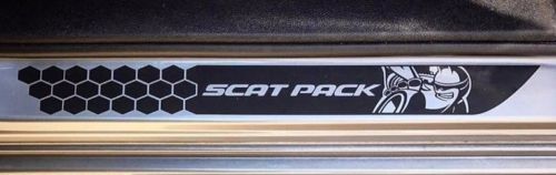 Kit de décalcomanies en vinyle pour seuil de porte style nid d'abeille Scat Pack pour Dodge Challenger 2015-2018