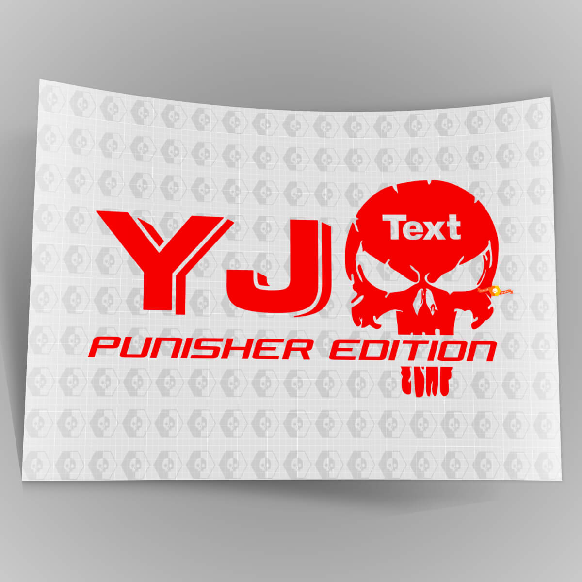 Autocollants vinyle édition Punisher personnalisés paire pour Jeep XJ