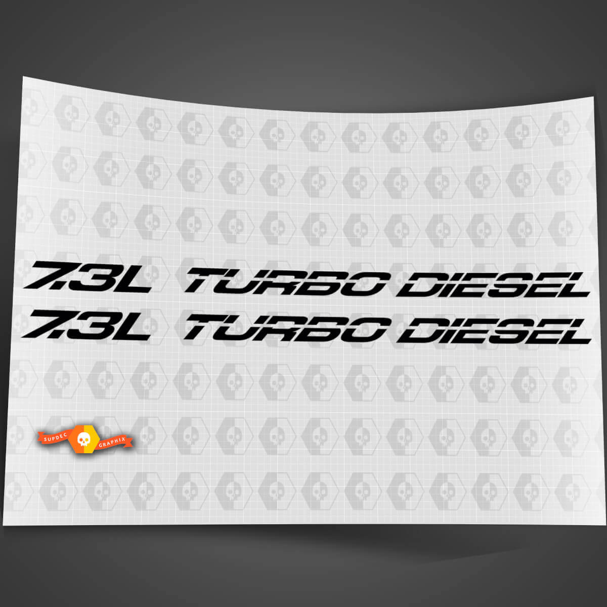 Ensemble d'autocollants vinyle capot Turbo Diesel 7.3L pour Musclecar F-250/350