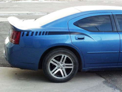2006 2010 Dodge Charger Panneau de quart arrière Bandes latérales Autocollants Décalcomanies 06 07 08 09 10
