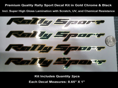 RS SS Rally Sport Autocollant Kit 2 pièces Camaro Or Chrome Capot Scoop 0115
