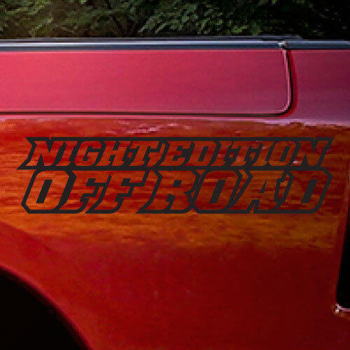 Autocollants latéraux Night Edition Off Road pour benne Dodge Ram Rebel 2015-2017