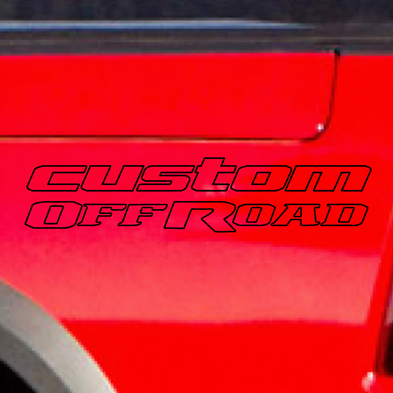 Ensemble de lettrage à contour Offroad personnalisé Autocollant en vinyle pour flanc de benne pour Dodge Ram 1500