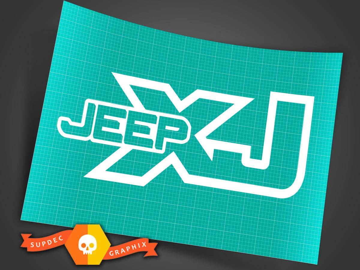 Jeep XJ - N'importe quelle couleur - Autocollant en vinyle Off Road Cherokee Trails Rock Crawling 4x4