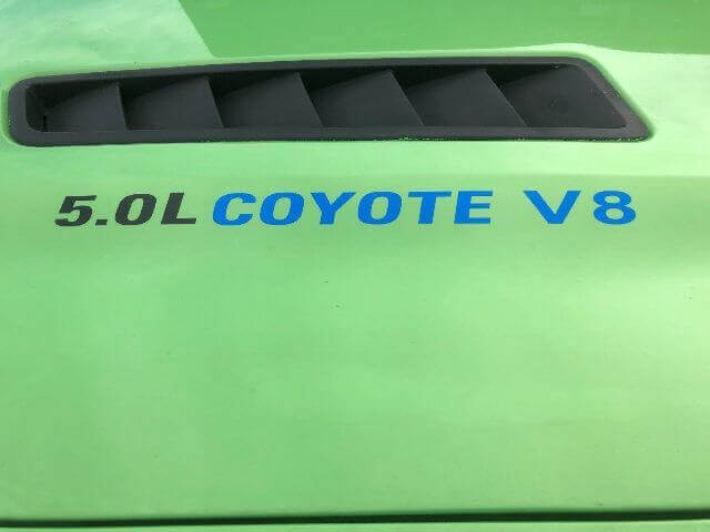 Ensemble d'autocollants en vinyle pour capot V8 Coyote 5.0L pour Musclecar