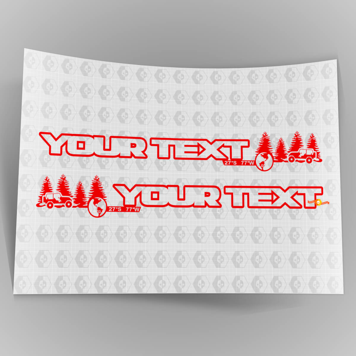 Paire d'autocollants vinyle de capot tout-terrain 3 pour Jeep Wrangler Unlimited