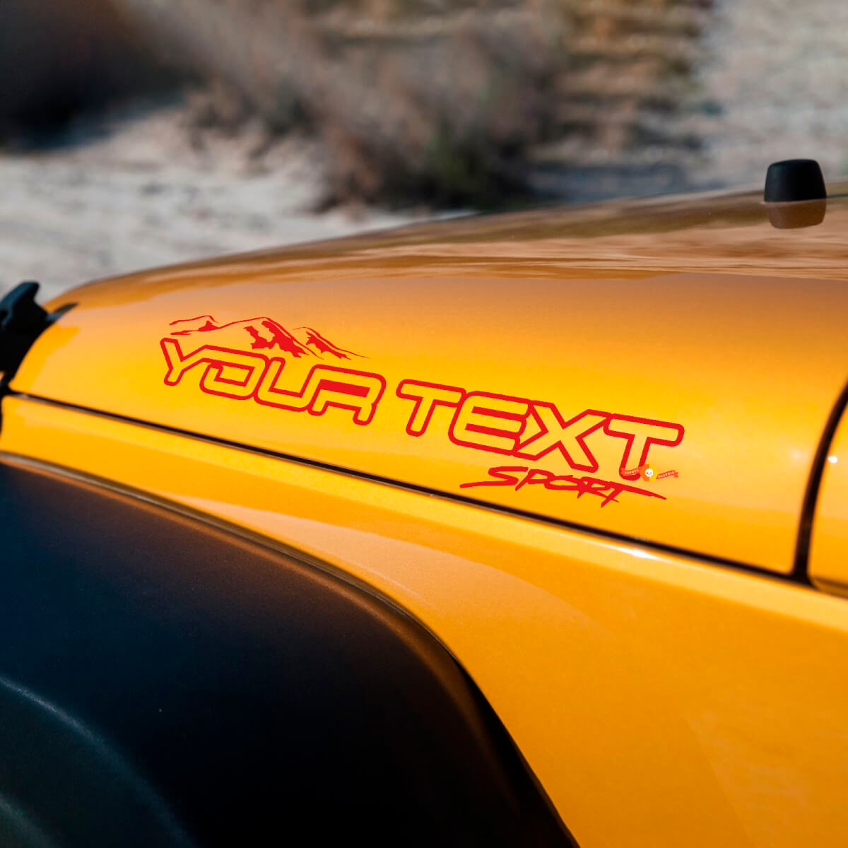 Paire d’autocollants pour capot en vinyle Jeep Wrangler Unlimited Off Road
