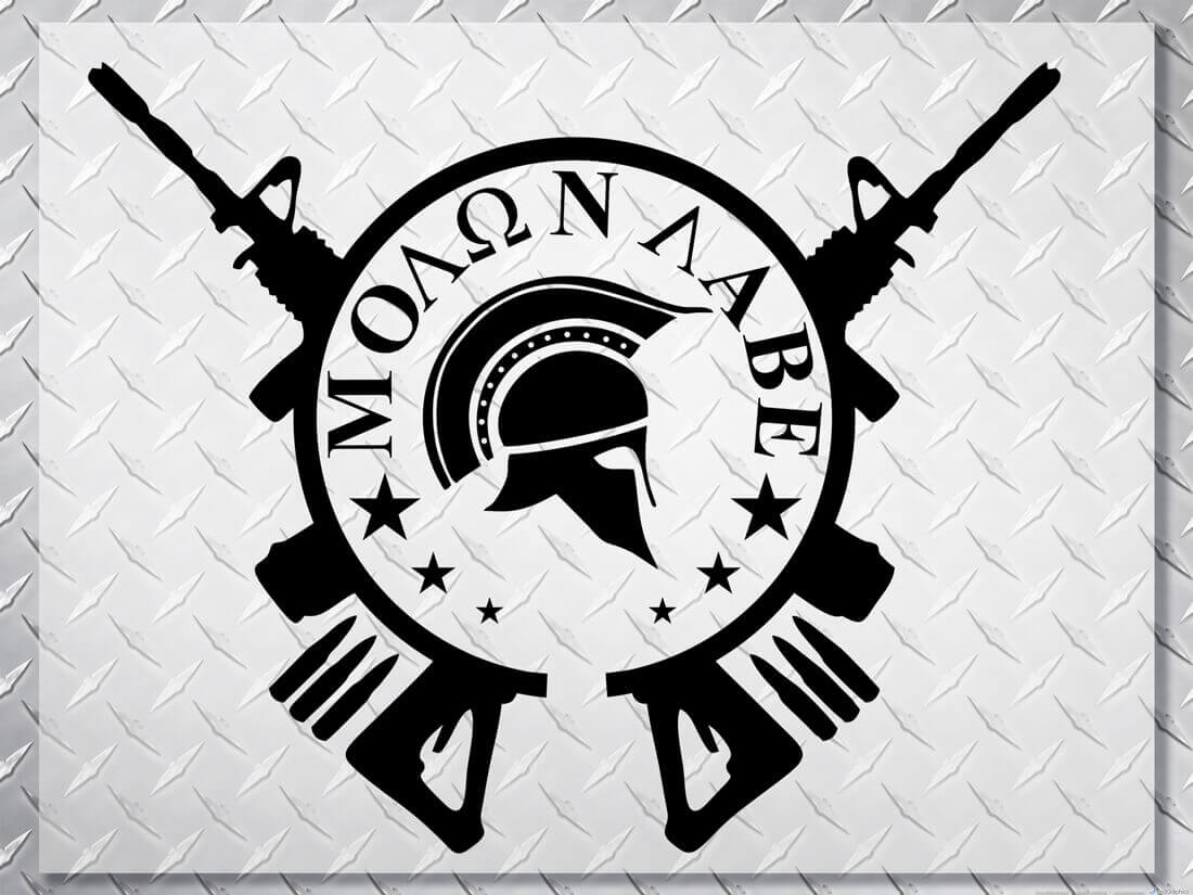 Autocollant Vinyle Capuche Casque Spartan Molon Labe pour Jeep Wrangler