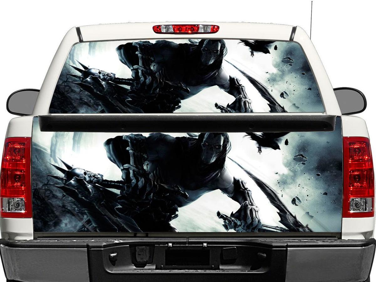 Autocollant vinyle Death Darksiders pour lunette arrière ou hayon pour pick-up et SUV
