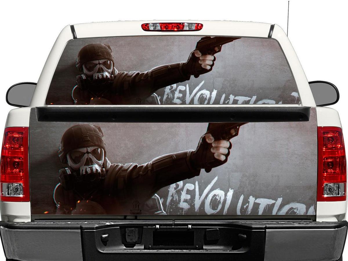 Autocollant vinyle pour lunette arrière ou hayon Homefront Revolution pour pick-up et SUV