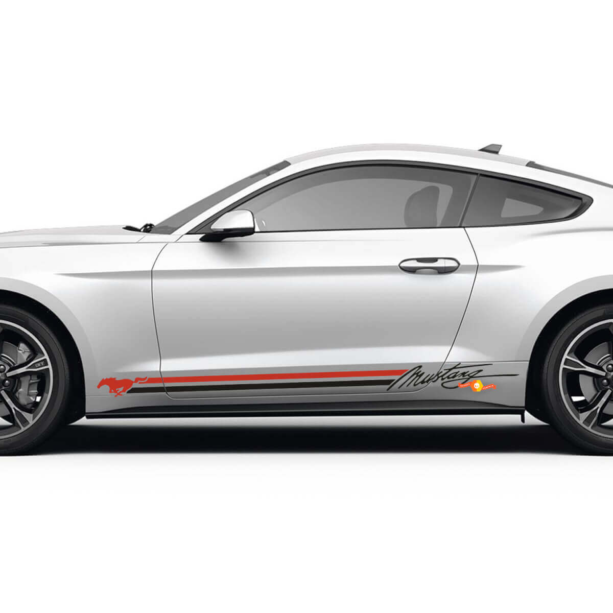 Portes latérales Rayures Mustang Chevaux Autocollants pour Ford Mustang 1
