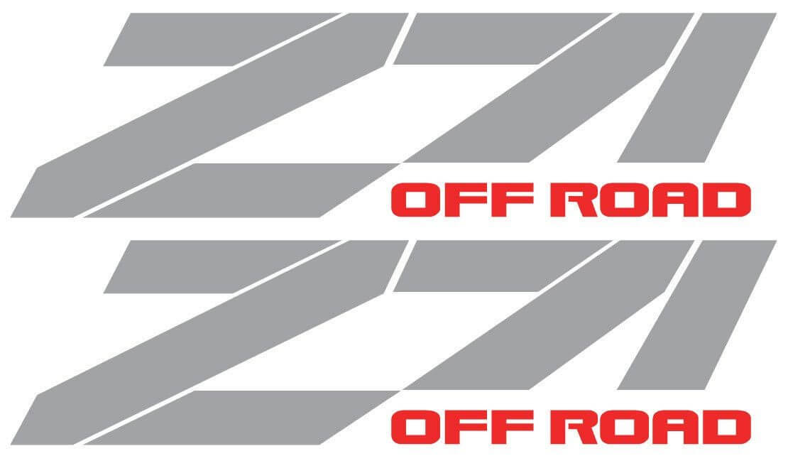 Autocollant réfléchissant Z71 (A) hors route Chevrolet GMC RACING Silverado pour camion 38,1 x 10,2 cm
