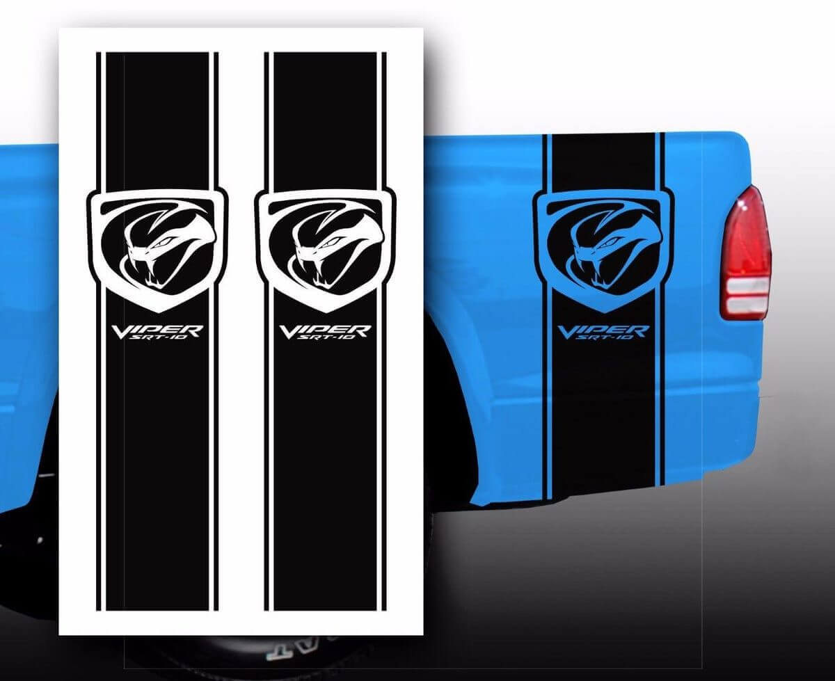 Set de bandes latérales en vinyle style Viper pour Dodge Viper SRT-10