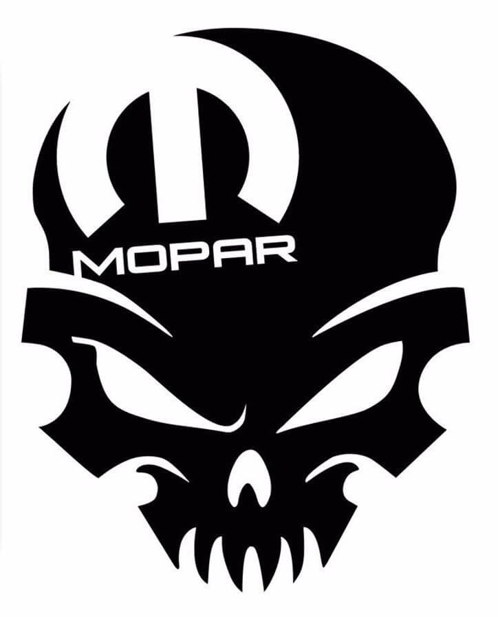 Autocollant en vinyle Logo Tête de Mort Morap pour véhicules Dodge