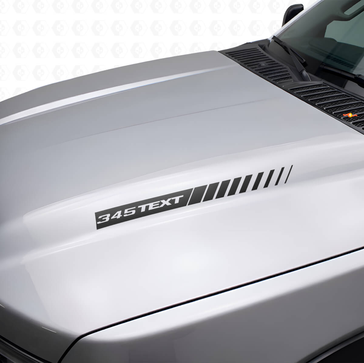 Autocollants en vinyle de bandes personnalisées style 345 Hemi pour capot Dodge Ram & Charger