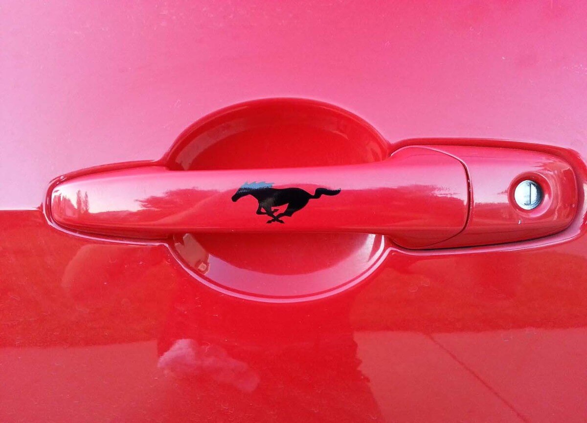 Autocollants en vinyle petites poignées de porte Pony pour Musclecar Mustang 1994-1998