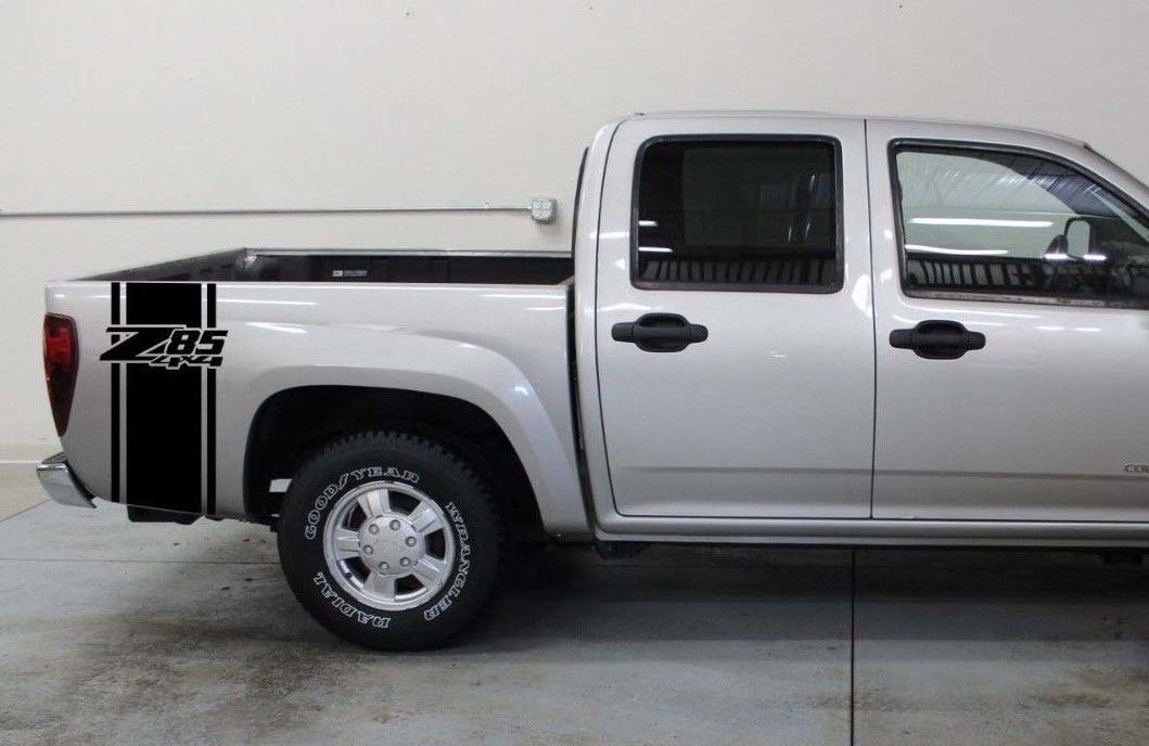Chevrolet Z85 Lot de 2 autocollants à rayures pour lit 4 x 4 pour camionnette CHEVY GMC
