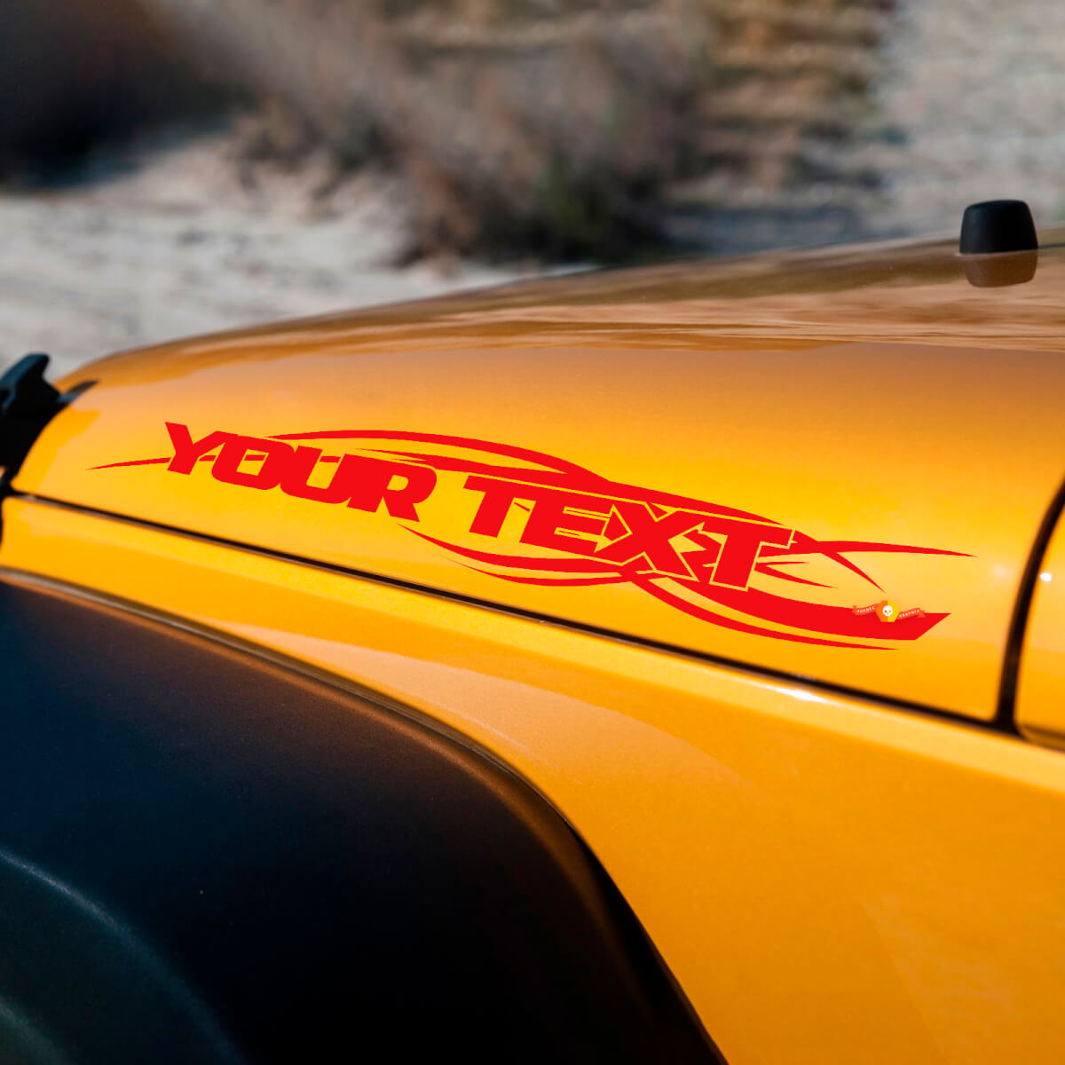 Jeep Wrangler TJ JK 97-18 Autocollants Décalcomanies ensemble 2 pièces Logo de capot ensemble U CHOISISSEZ LA COULEUR
