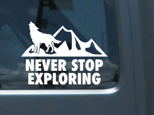 Ne jamais arrêter d'explorer les décalcomanies de l'autocollant de montagne emblème Chevrone Silverado GMC Sierra