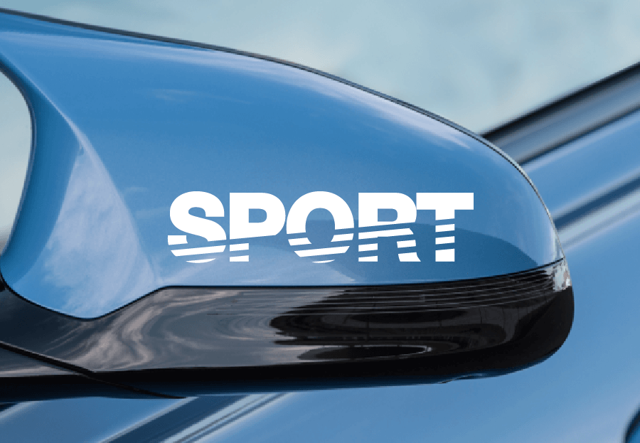 Kit d'autocollants en vinyle Lettrage Sport pour Rétroviseurs de Voitures