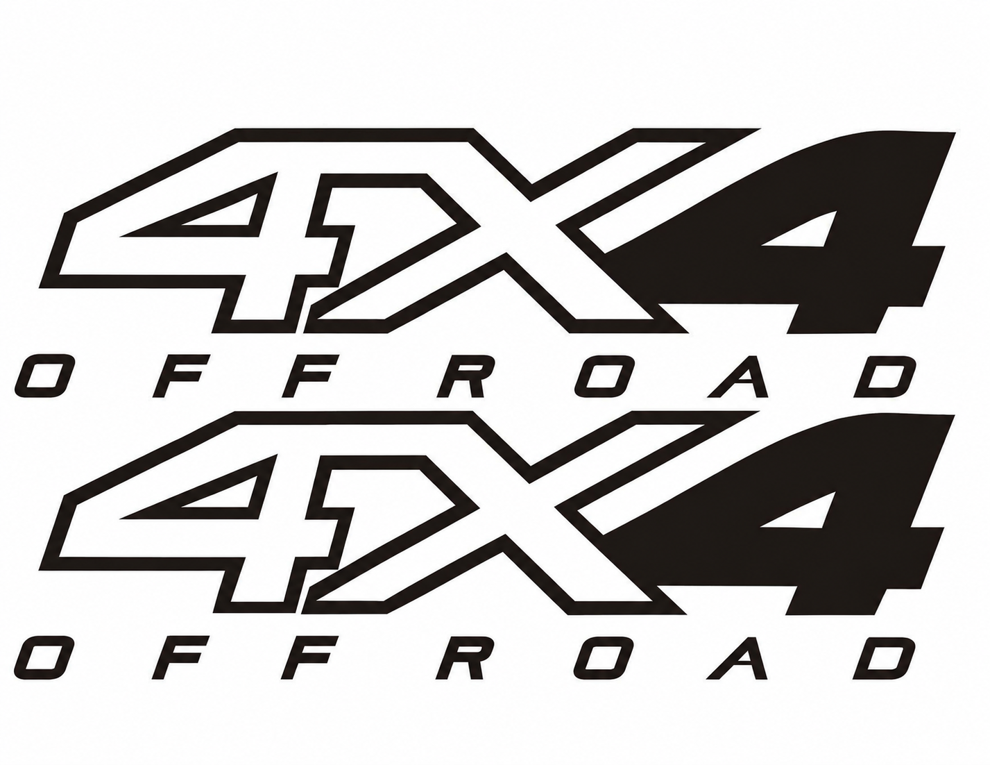 Autocollant Vinyle 4X4 OFF ROAD Paire Latérale pour Ford F-250