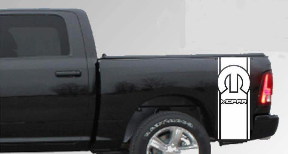 Autocollant Vinyle Bandes Latérales Arrière Logo Mopar pour Dodge Ram 1500 2500 3500