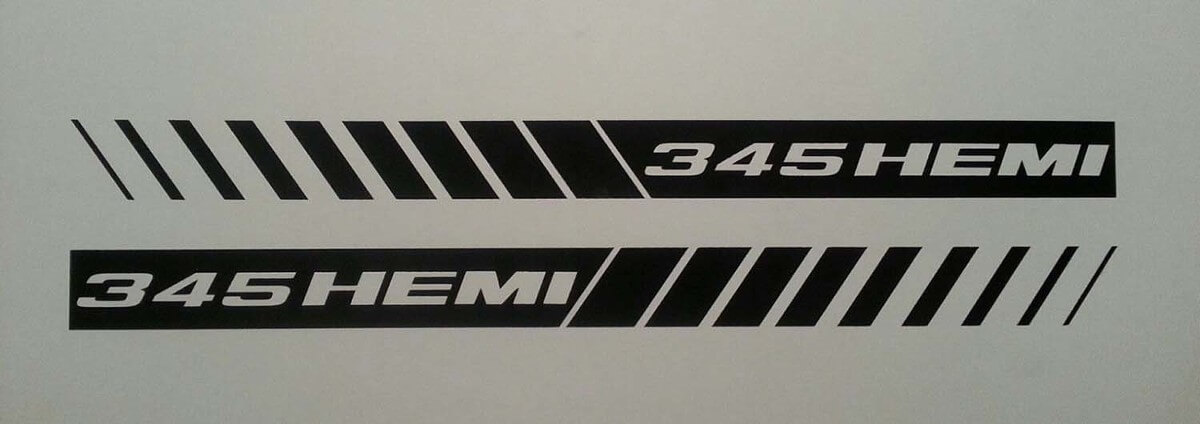 345 HEMI STROBE STRIPES ** Autocollants de capot ** MOPAR * DODGE RAM 5.7 CHARGER SRT8
