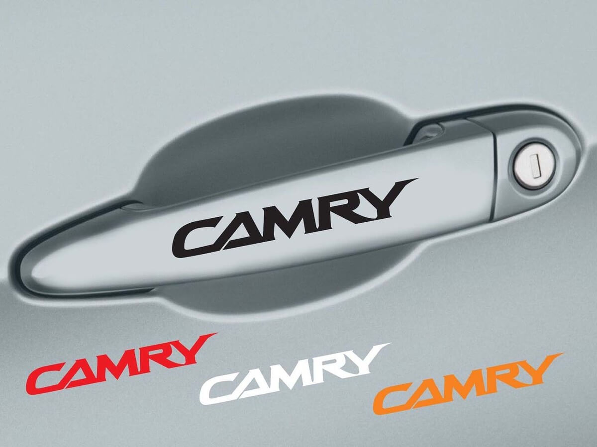 Autocollant graphique de porte en vinyle pour poignée CAMRY, 4 pièces, pour Toyota Camry
