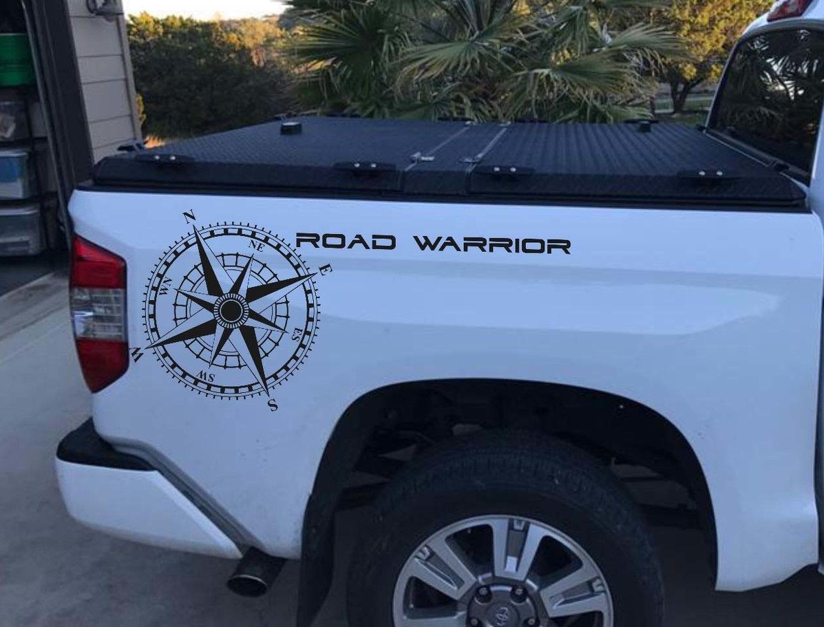 2 décalcomanies de vinyle Dodge Ram, Sierra Silverado F-150 Compass Logo Road Warrior
