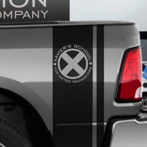 Hemi Dodge Ram RT Vinyl Side Stripes X-Men Xavier School logo Comics super-héros