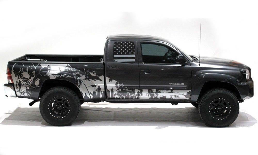 Kit d'autocollants vinyle War Zone latéraux pour Toyota Tacoma 2005-2012