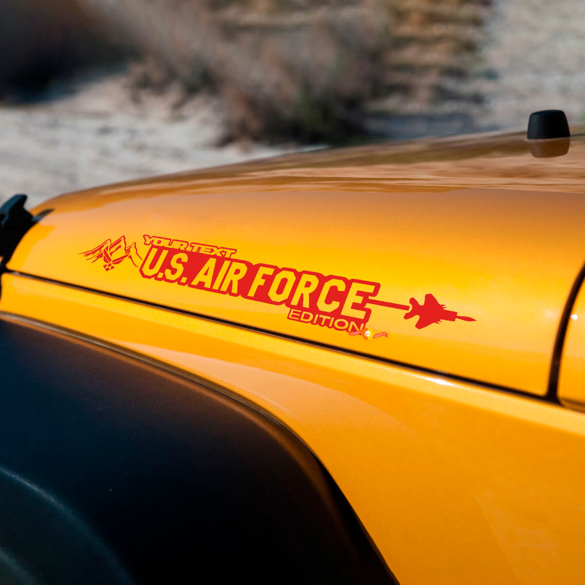 Autocollant de capot latéral de l'US Air Force, autocollant graphique en vinyle pour Jeep Wrangler 27 