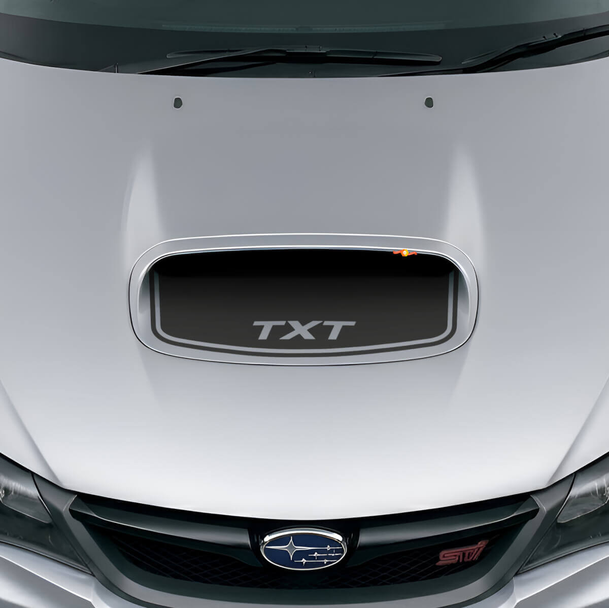 Autocollant en vinyle personnalisé pour entrée d’air capot noir pour Suba Impreza WRX STI