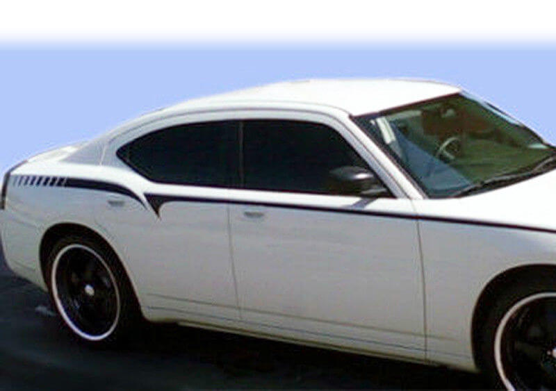 Autocollants Vinyle Bandes Latérales Bodyline Accent pour Dodge Charger 2006-2010