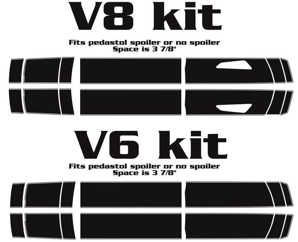 Kit complet de bandes style Rally Autocollant en vinyle pour Chevrolet Camaro 2016-2017