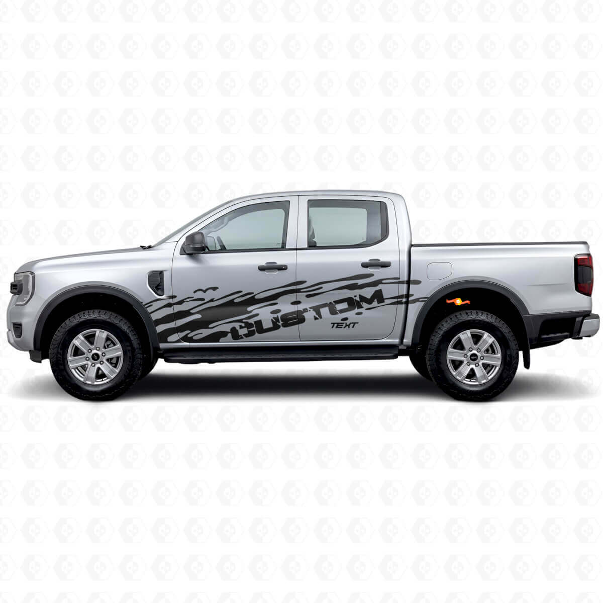Kit d'autocollants vinyles latéraux éclaboussures de boue et texte personnalisé pour Musclecar Ranger