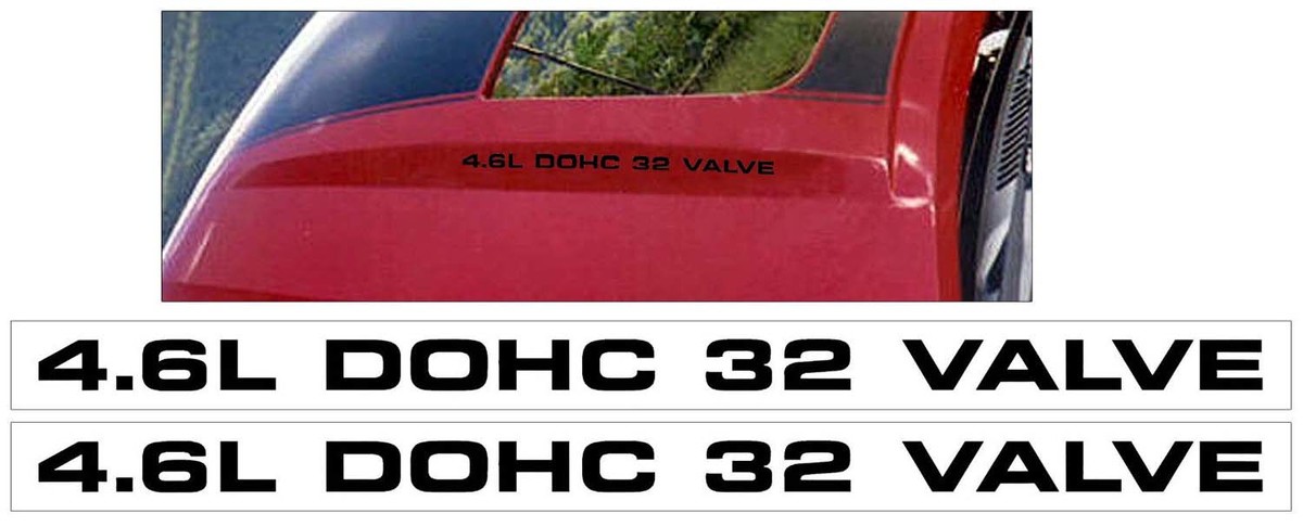 2003-2020 MUSTANG MACH 1 - 4,6 L DOHC 32 VALVE - Autocollants de capot - DEUX autocollants
