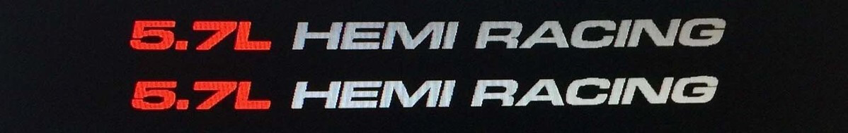 Paire d'autocollants en vinyle Racing 5.7L HEMI pour Dodge Ram 1500 2500