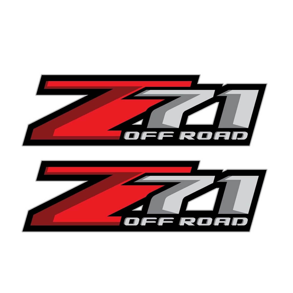 Lot de 2 : Z71 Off Road Sticker Decal 2017 Chevrolet Silverado GMC Sierra camionnette
