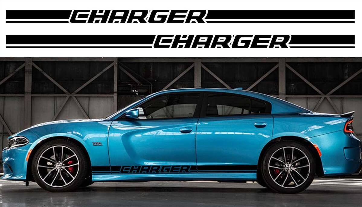 Kit de bandes autocollantes en vinyle pour panneau latéral droit pour Dodge Charger 2011-2018